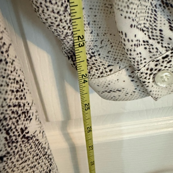 Hilary Radley Snakeskin Print Chiffon Dress Size Small Long Sleeve Midi - Picture 9 of 11